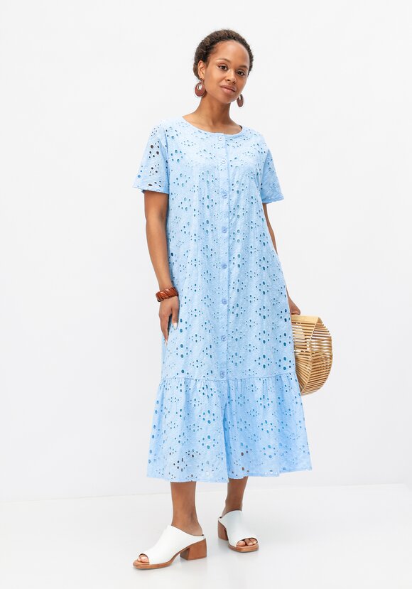 Платье ажурное с воланом шир.  580, рис. 7