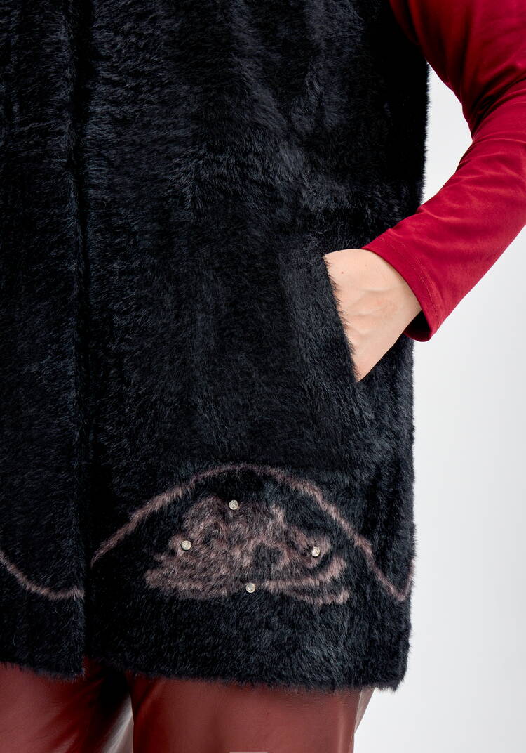 Жилетка из экомеха Розали шир.  750, рис. 15