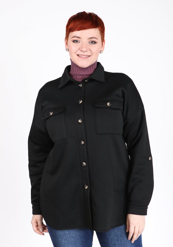 Рубашка удлиненная из футера с начесом шир.  580, рис. 18