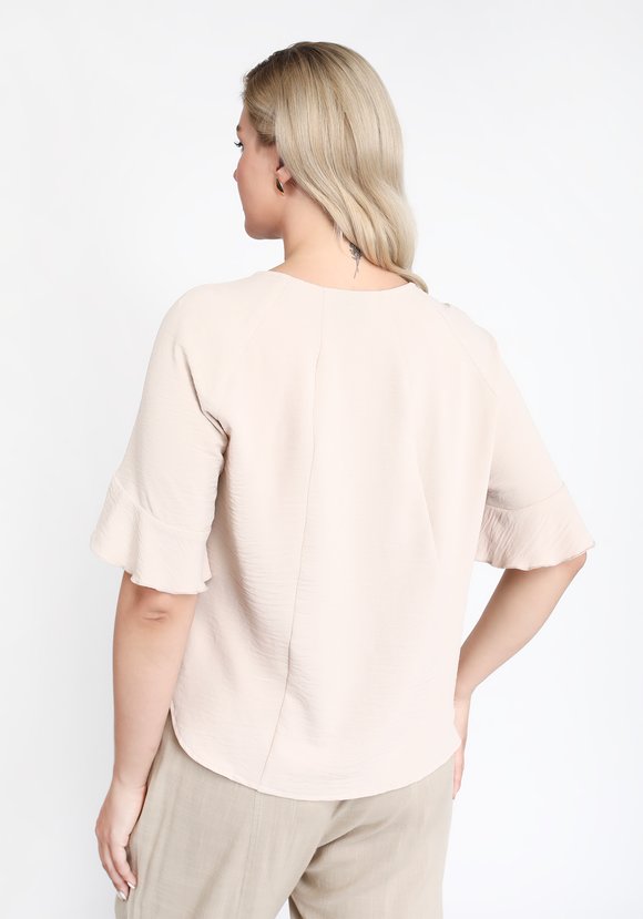 Блуза на пуговицах с рукавом реглан шир.  580, рис. 18