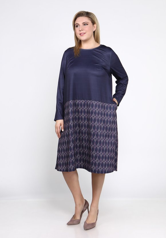 Платье А-силуэта с принтом шир.  580, рис. 2