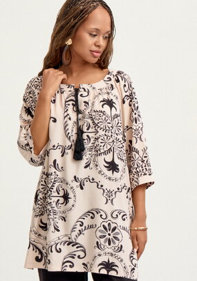 Туника с принтом свободного кроя