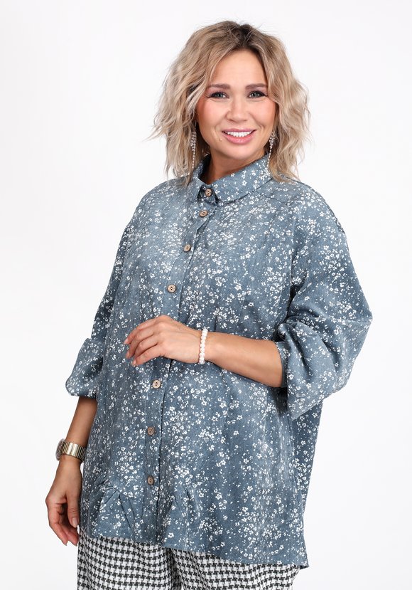 Блуза со скругленным отложным воротником шир.  580, рис. 4