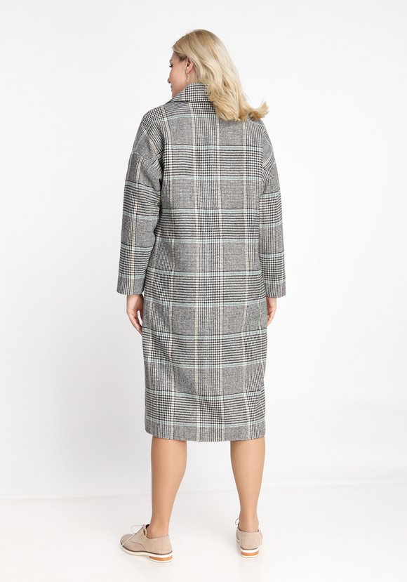 Пальто со спущенной проймой в клетку шир.  580, рис. 3