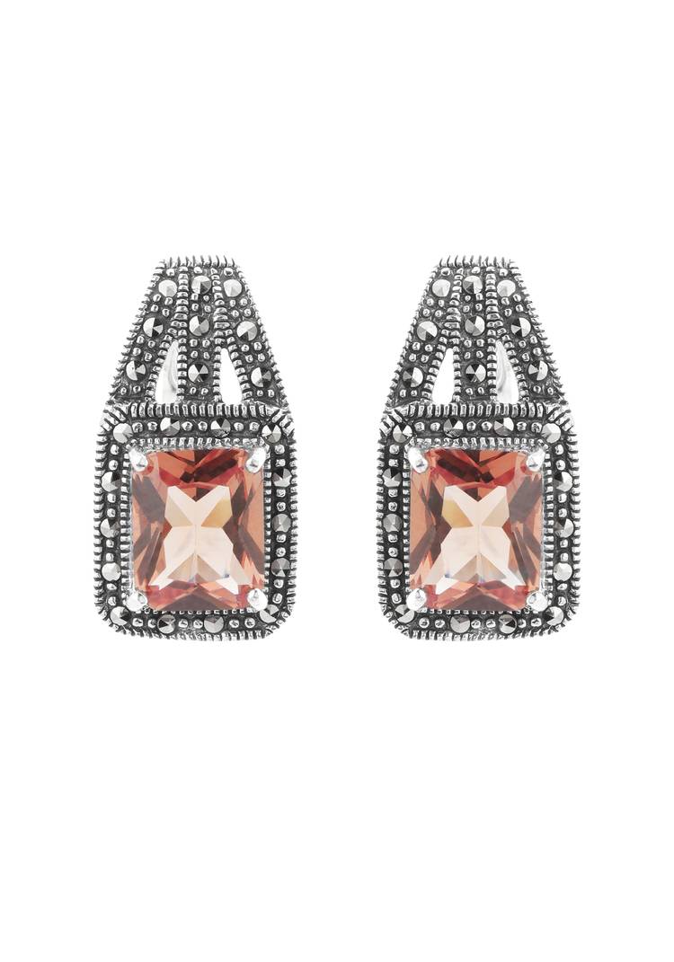 Серебряные серьги  Глория шир.  750, рис. 1