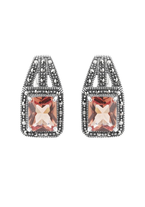 Серебряные серьги  Глория шир.  580, рис. 1