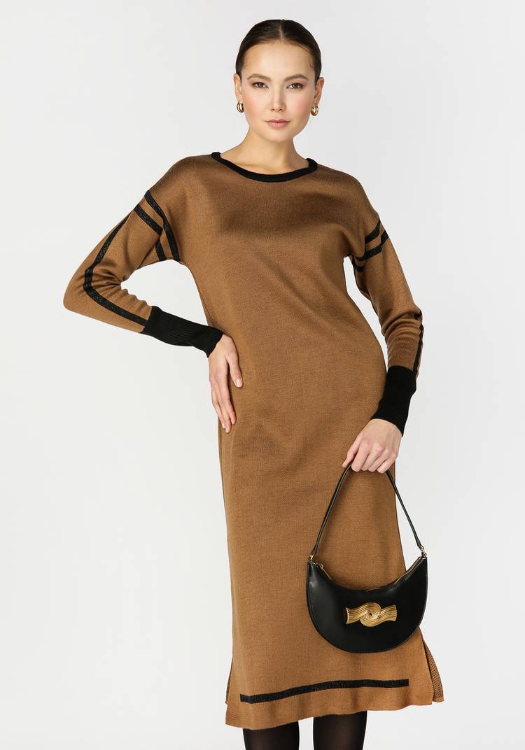 Платье прямого силуэта с контрастной отделкой шир.  750, рис. 3