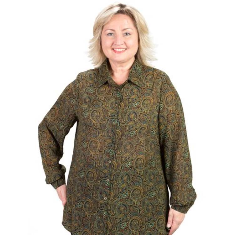 Шелковая блуза с восточным орнаментом шир.  750, рис. 2