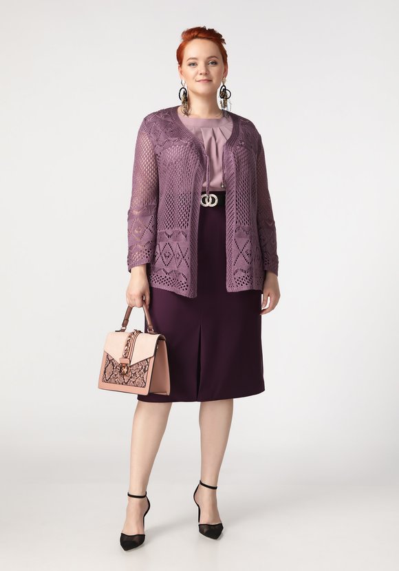 Кардиган Ажурное сочетание шир.  580, рис. 16