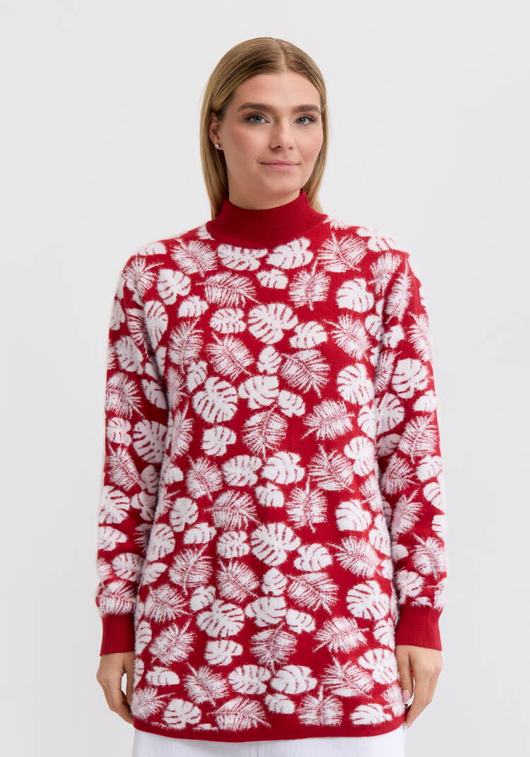 Туника пушистая с принтом шир.  750, рис. 28