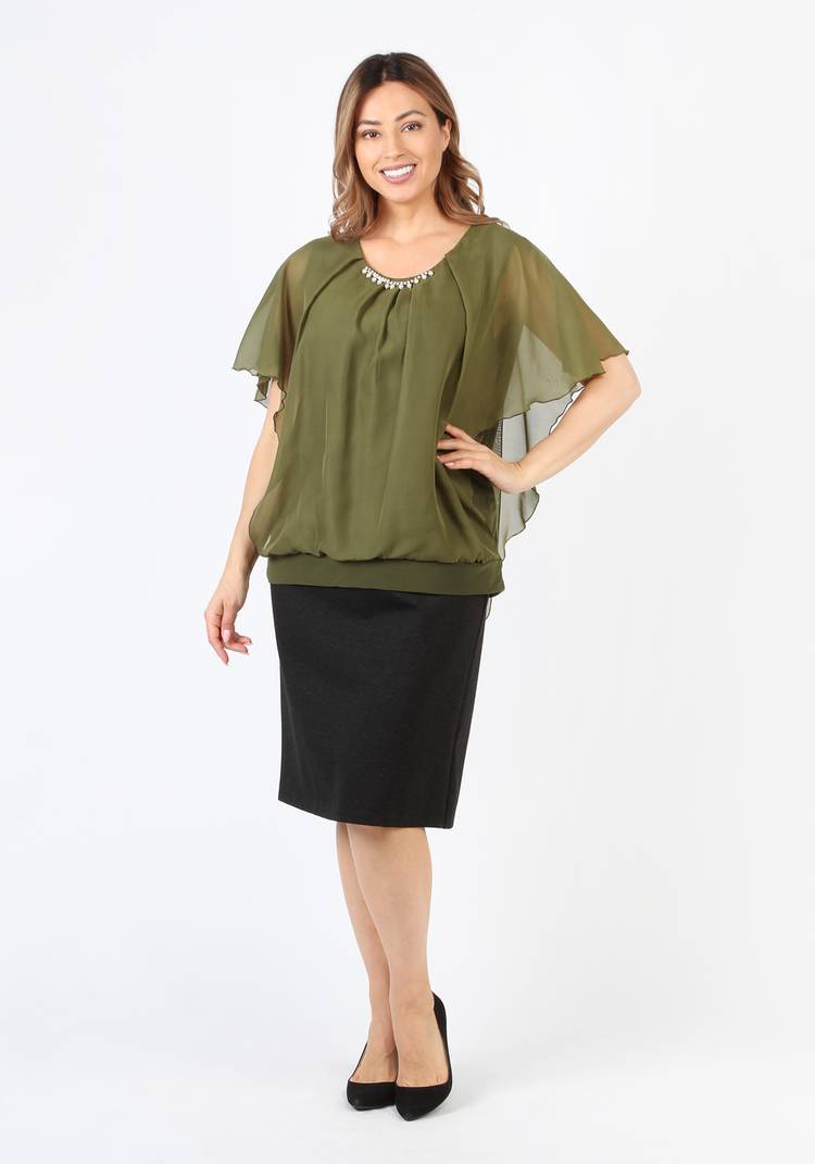 Юбка из плотной ткани Деми шир.  750, рис. 7