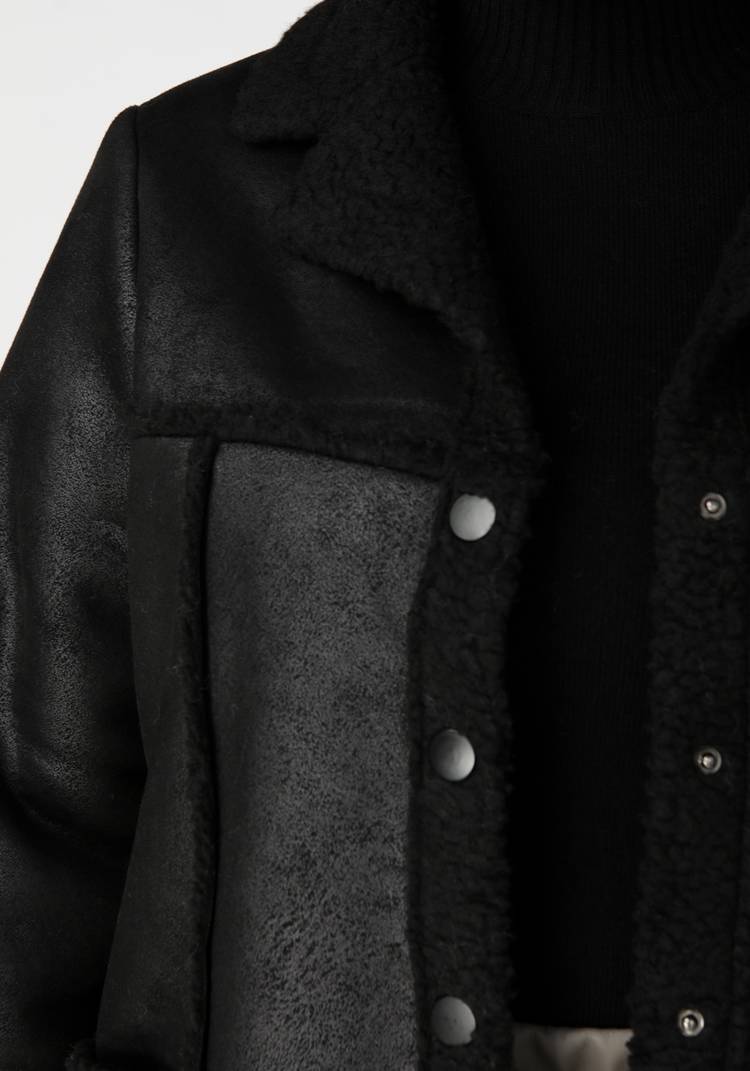 Полупальто из экомеха шир.  750, рис. 4