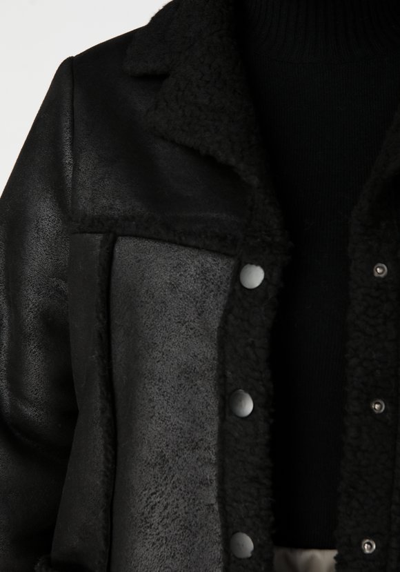 Полупальто из экомеха шир.  580, рис. 4