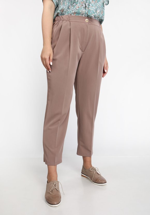 Брюки со стрелками на высокой талии шир.  580, рис. 6