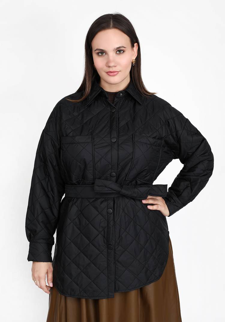 Куртка стеганая с карманами и поясом шир.  750, рис. 13