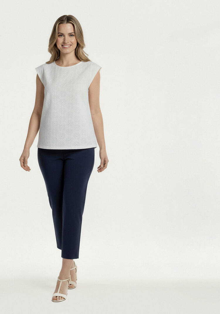 Блуза из шитья с коротким рукавoм шир.  750, рис. 7