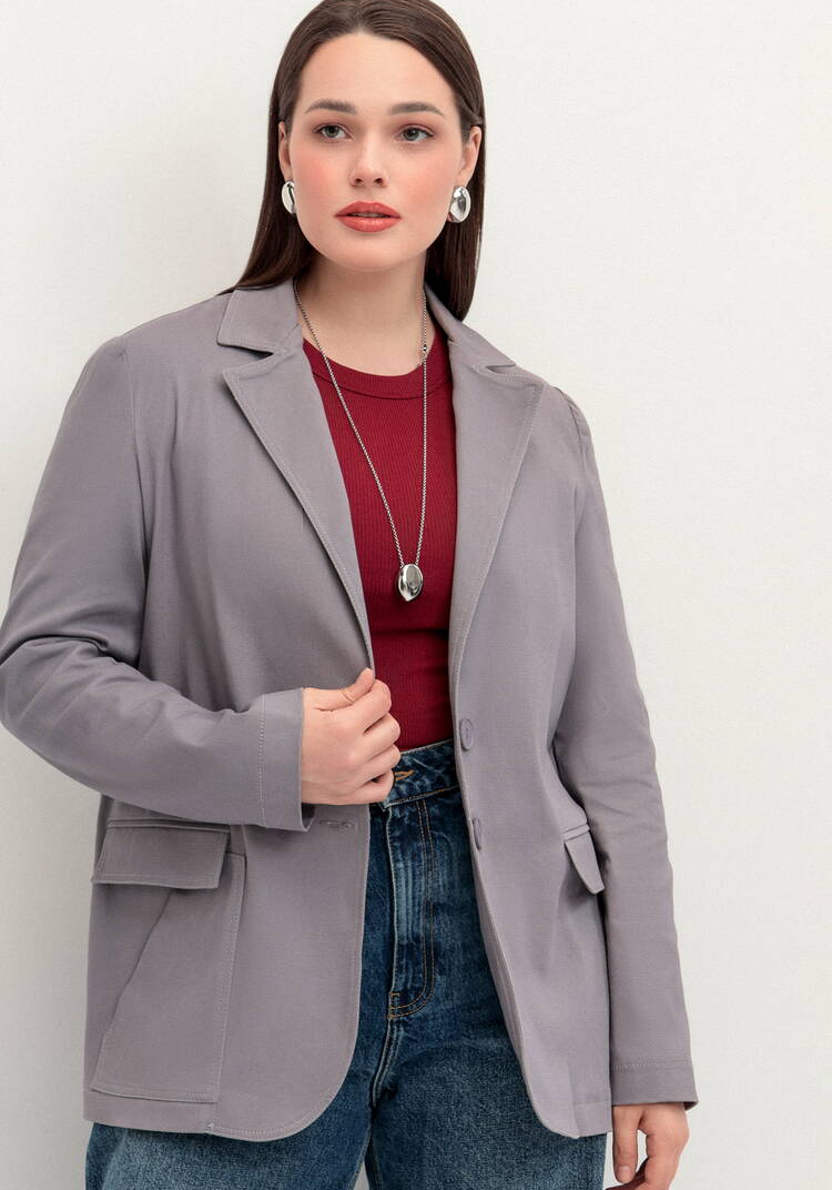 Пиджак из джинсы с карманами шир.  750, рис. 17