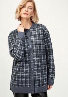 Рубашка-джемпер с отложным воротником клетка