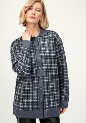 Рубашка-джемпер с отложным воротником клетка