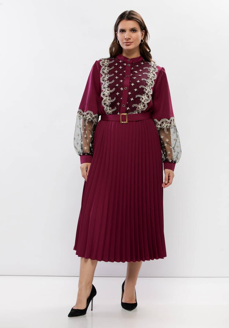 Платье с ажурным кружевом шир.  750, рис. 17