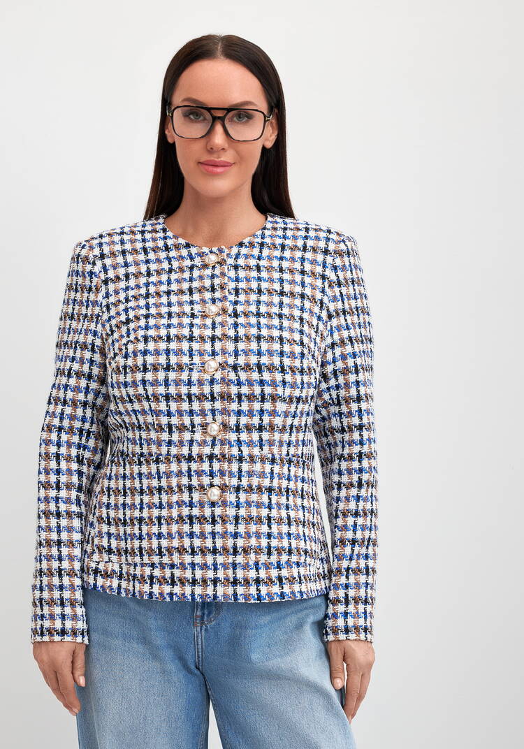 Жакет в клетку из твида Кэмерон шир.  750, рис. 4