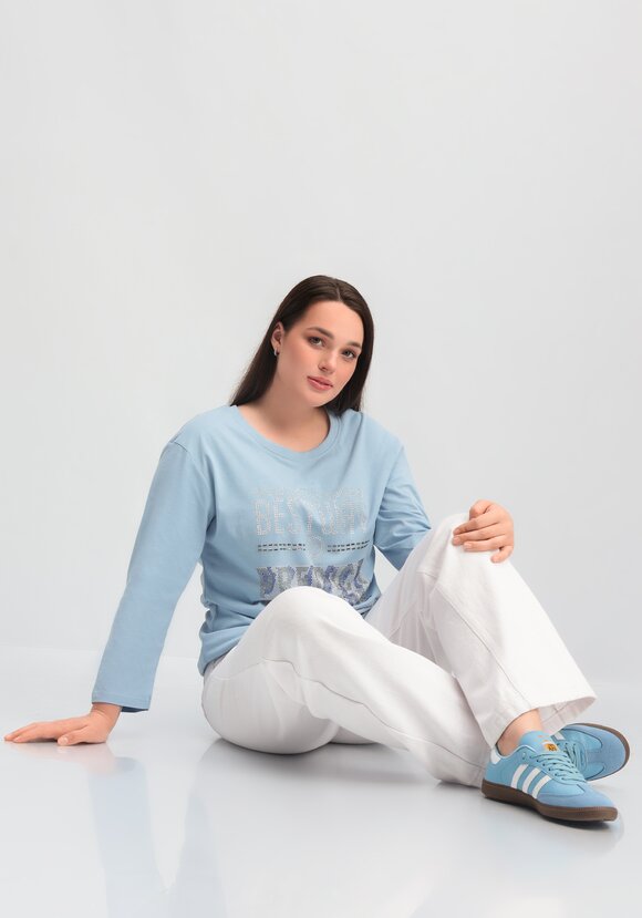 Лонгслив с декором из страз шир.  580, рис. 52