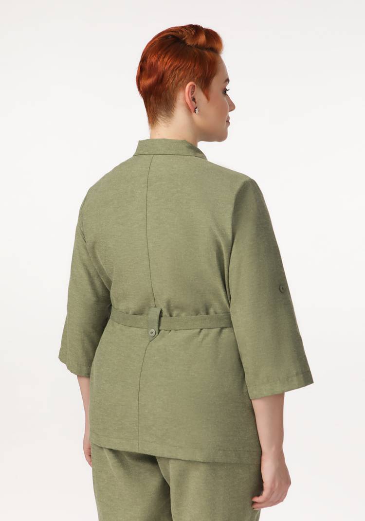 Жакет Сафари с накладными карманами шир.  750, рис. 3