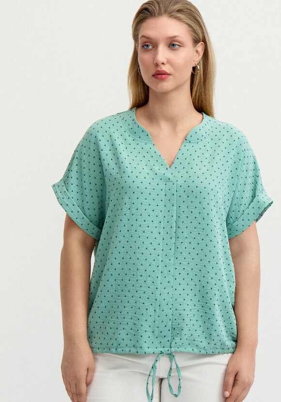 Блуза на кулиске по низу Мира шир.  580, рис. 4