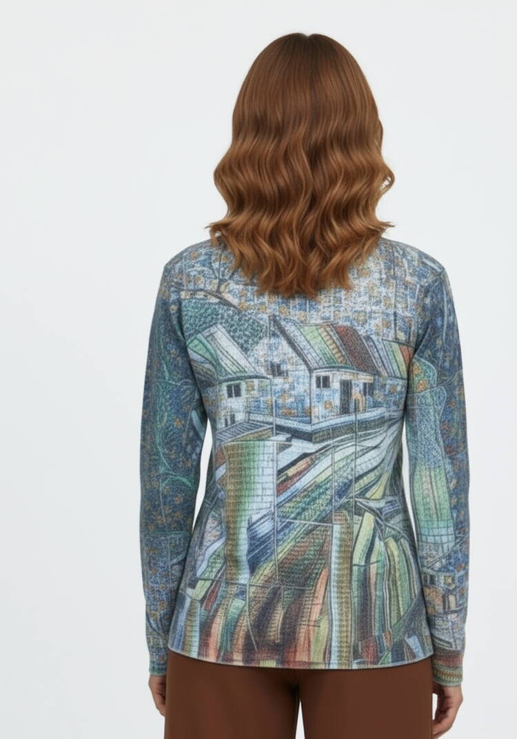 Джемпер с принтом Евдокия шир.  750, рис. 9