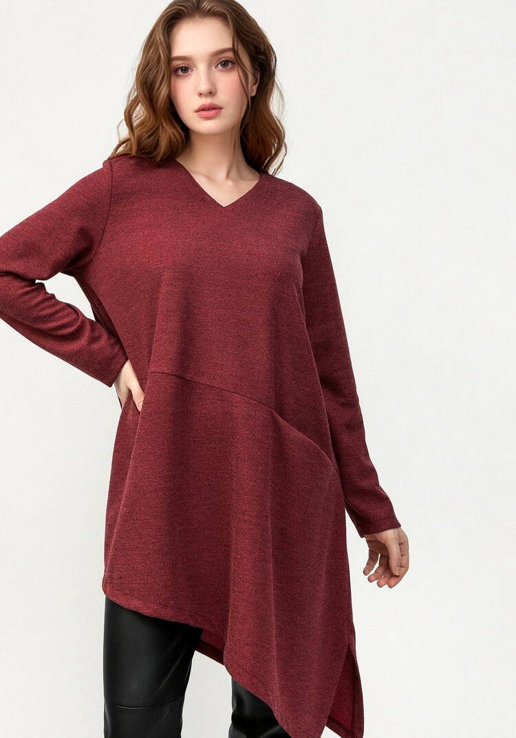 Туника с V-образным вырезом и косым низом шир.  750, рис. 8