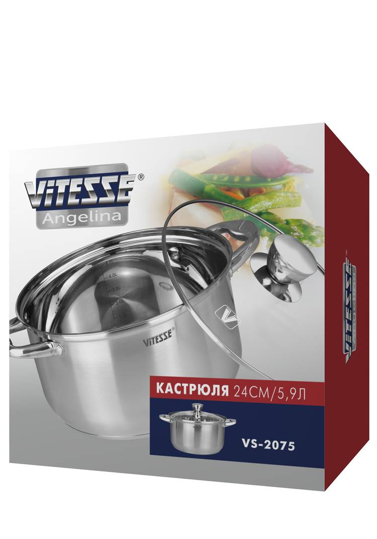 Кастрюля с крышкой и мерной шкалой шир.  750, рис. 15