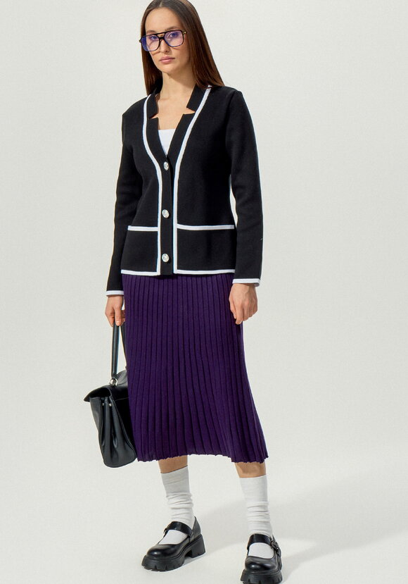 Жакет женский с контрастным кантом шир.  580, рис. 27