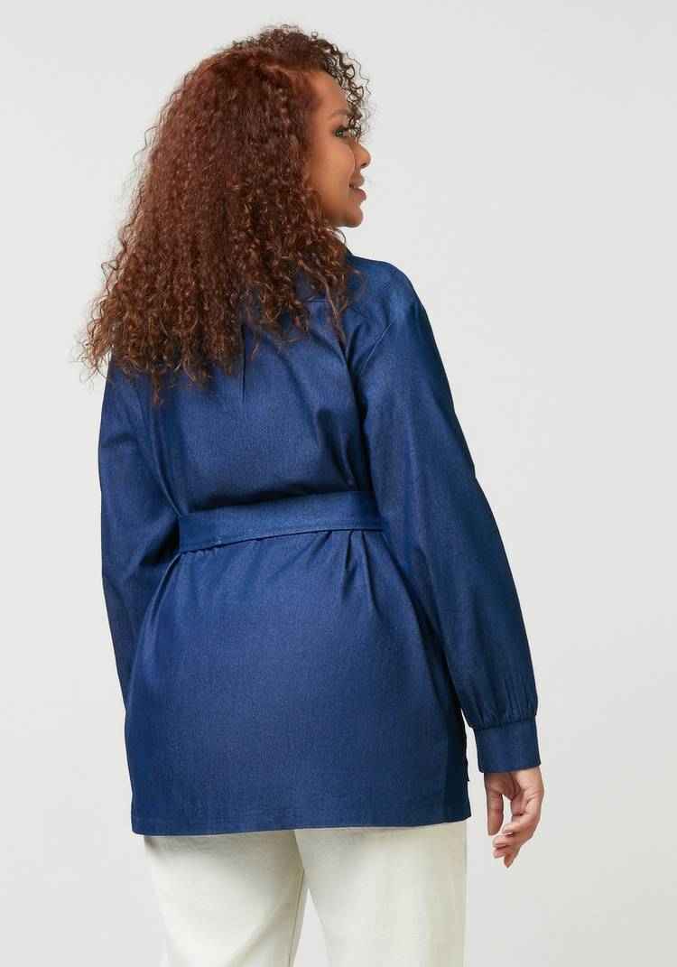 Жакет с поясом на пуговицах шир.  750, рис. 5