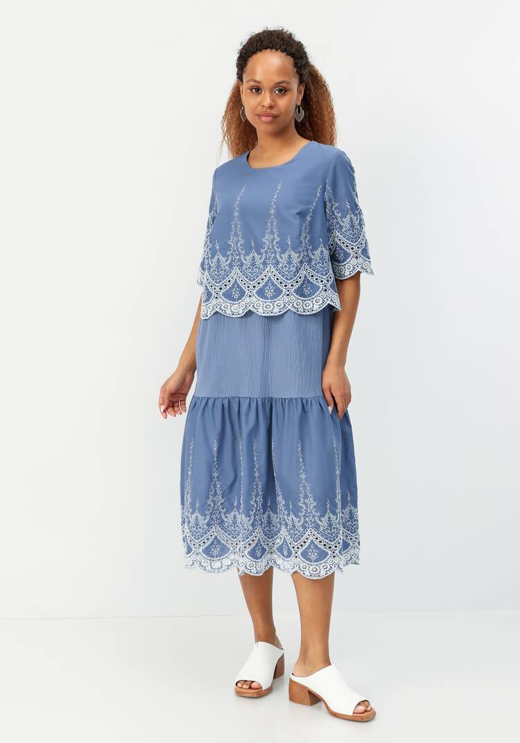 Платье свободного кроя с вышивкой шир.  750, рис. 21