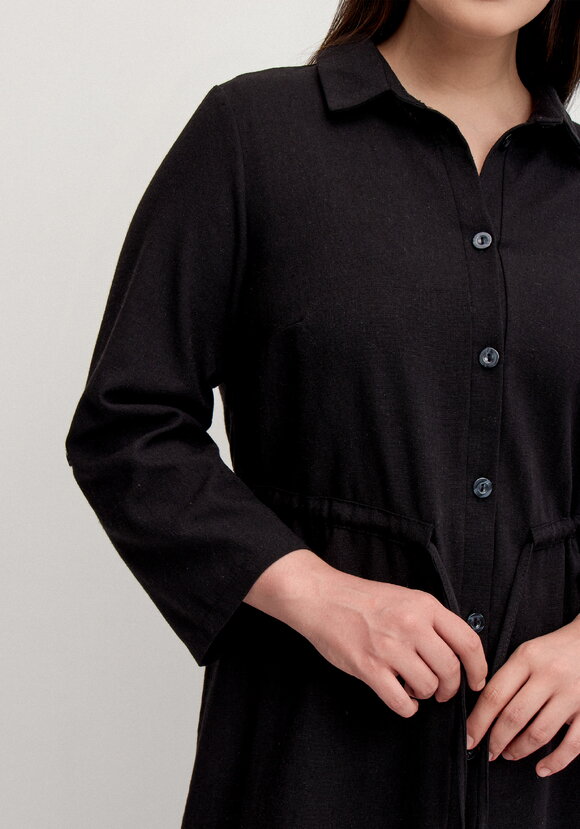 Платье-рубашка изо льна шир.  580, рис. 5