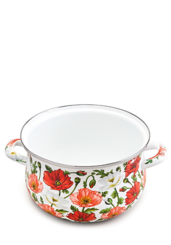 Кастрюля эмалированная с крышкой Маки шир.  580, рис. 18