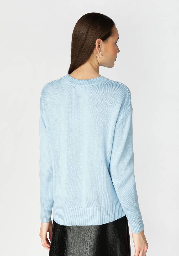 Джемпер женский с ажурной кокеткой шир.  750, рис. 8