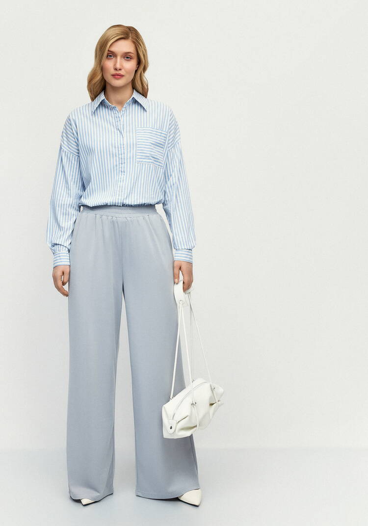 Брюки широкие трикотажные шир.  750, рис. 1