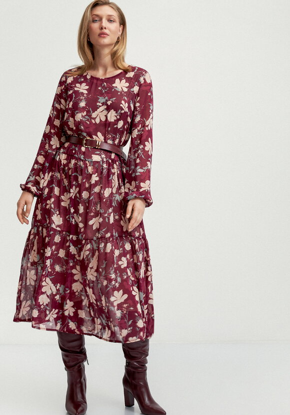 Платье свободного кроя с принтом цветок шир.  580, рис. 25