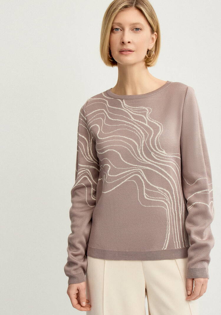 Джемпер с абстрактным рисунком Волны шир.  750, рис. 22
