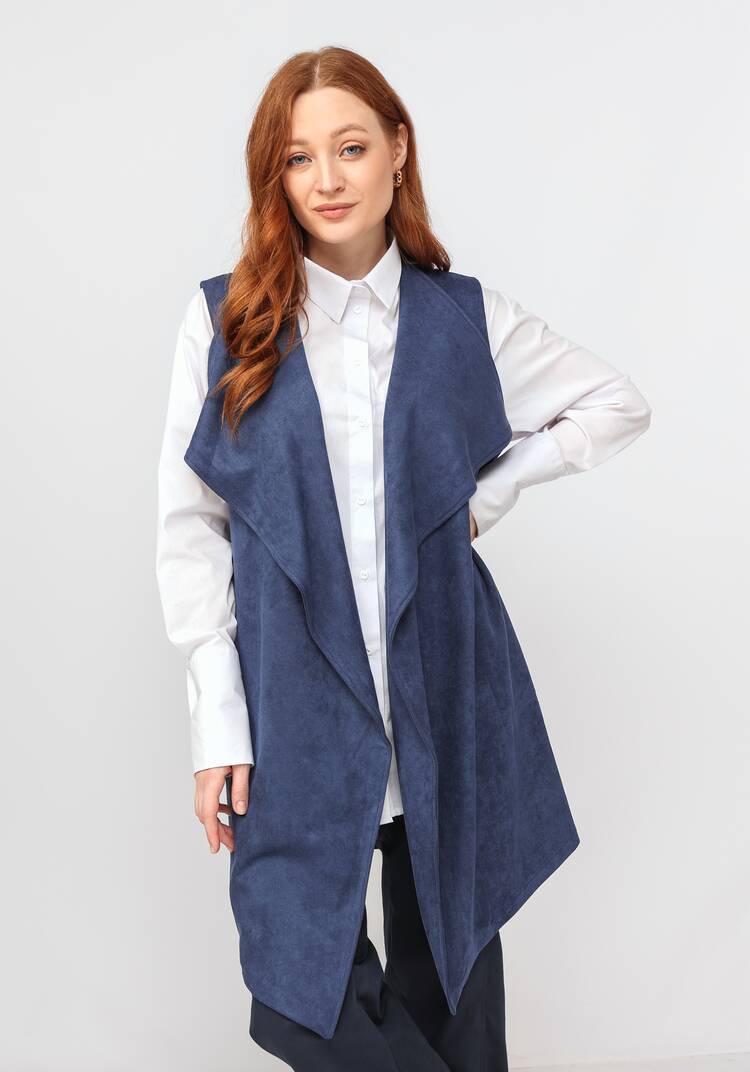 Жилет свободного кроя без застежки шир.  750, рис. 12