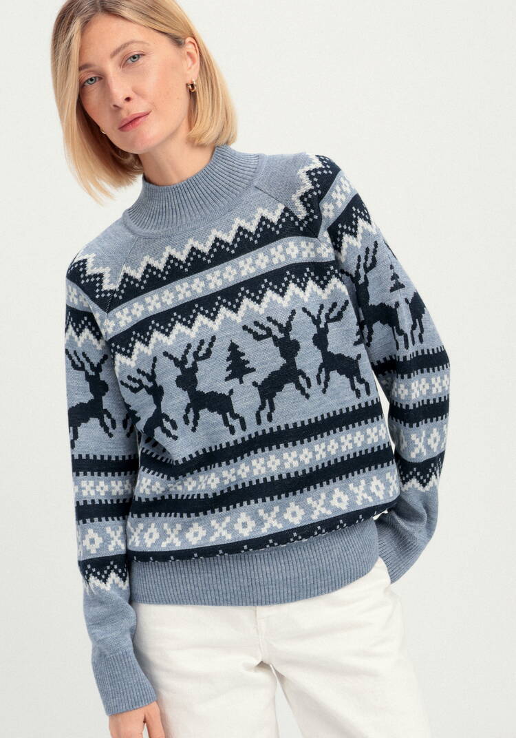 Джемпер с рождественским рисунком шир.  750, рис. 9