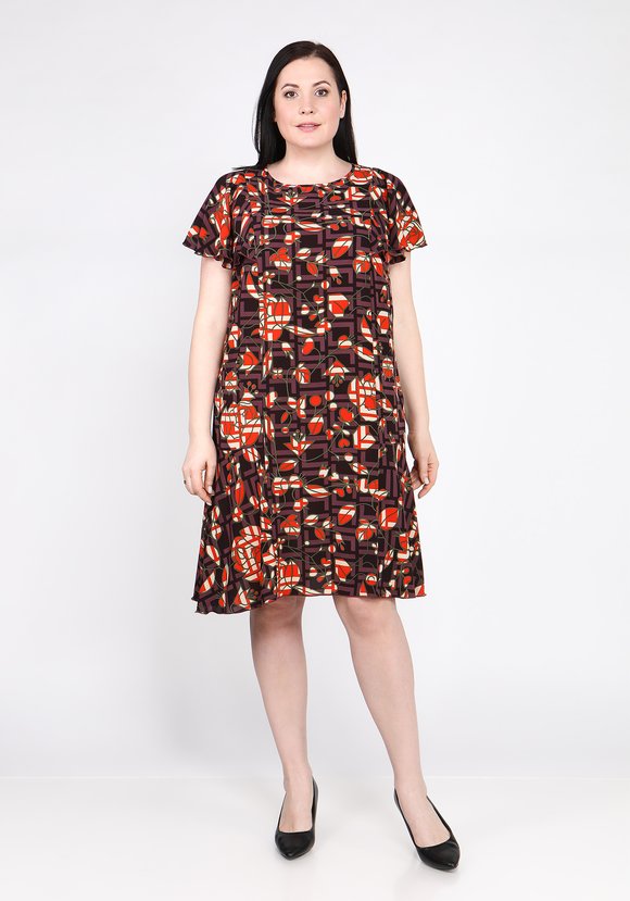 Платье с воланами по низу и на плечах шир.  580, рис. 5