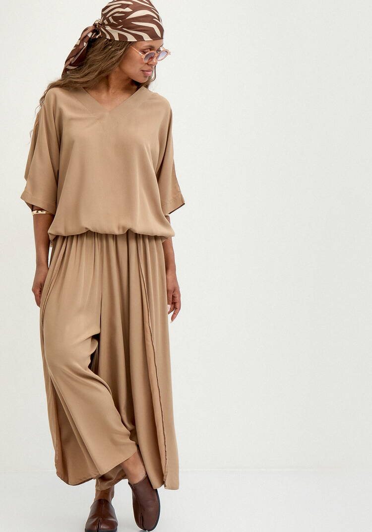 Юбка-брюки свободного кроя на резинке шир.  750, рис. 16