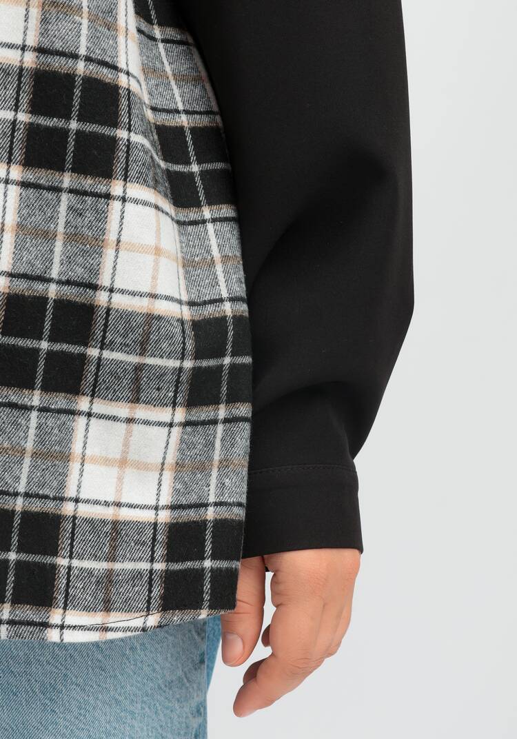 Рубашка из комбинированной клетки шир.  750, рис. 6