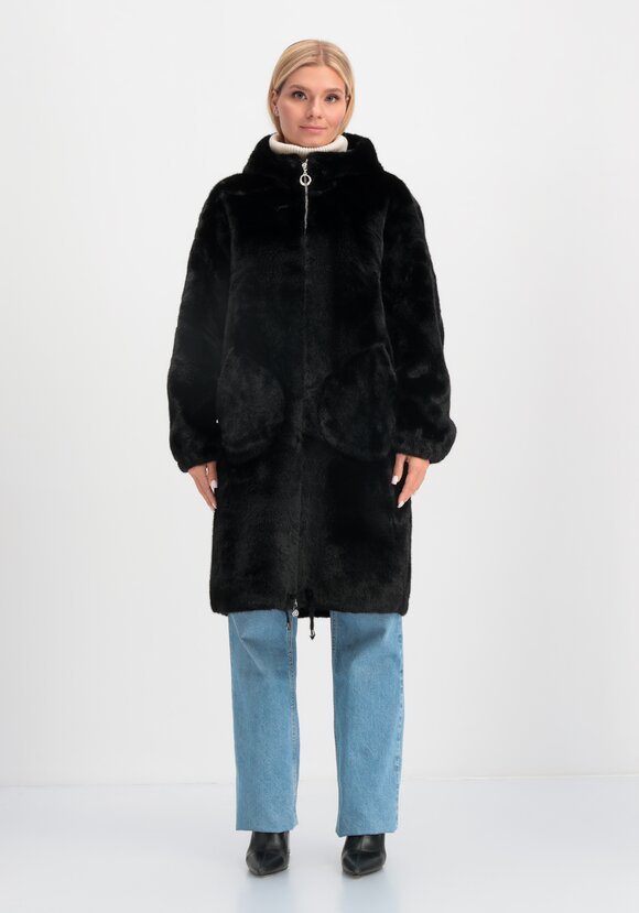 Пальто из экомеха шир.  580, рис. 4