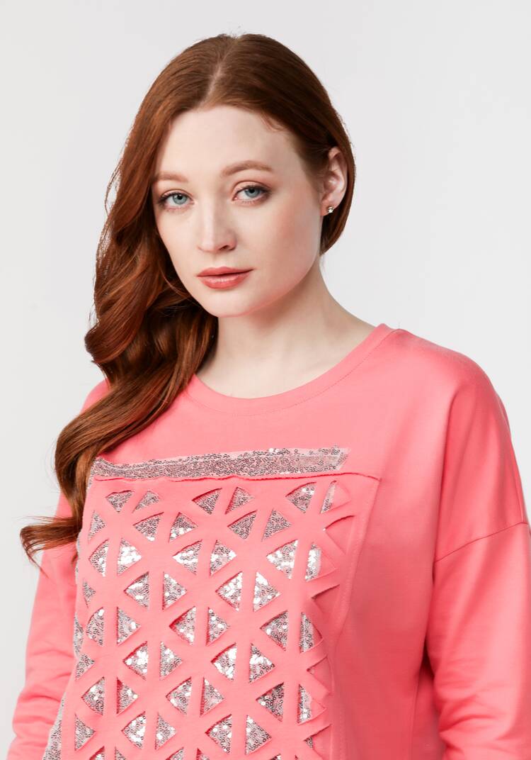 Джемпер Сверкающий принт шир.  750, рис. 15