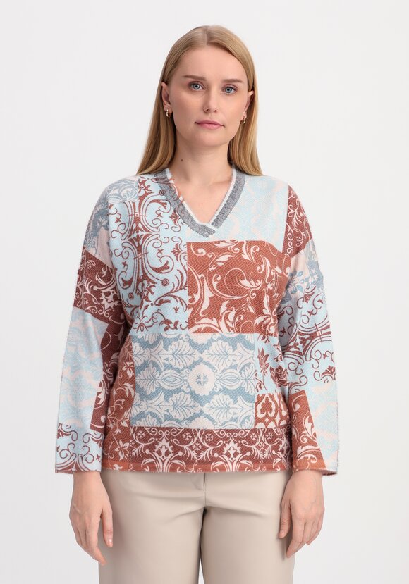 Джемпер свободный Этнический рисунок шир.  580, рис. 10