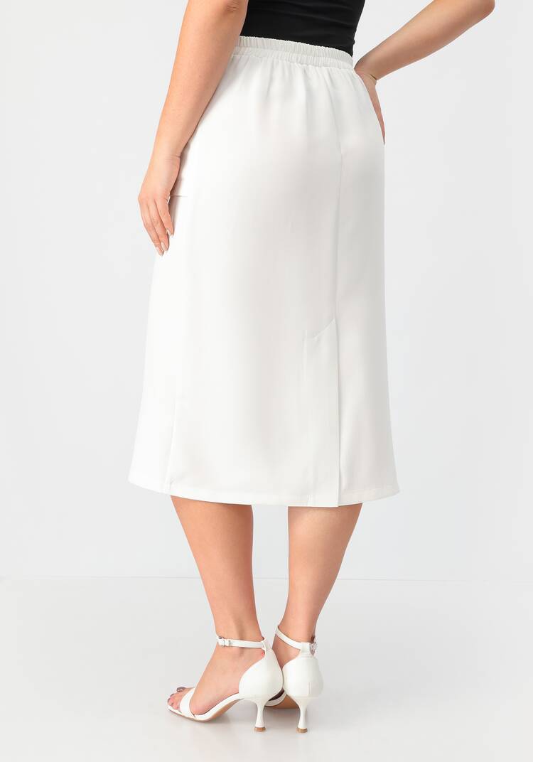 Юбка прямая на эластичном поясе с пуговицами шир.  750, рис. 12