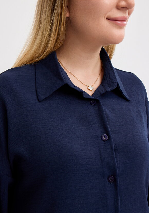 Рубашка свободного кроя с ассиметричным низом шир.  580, рис. 5